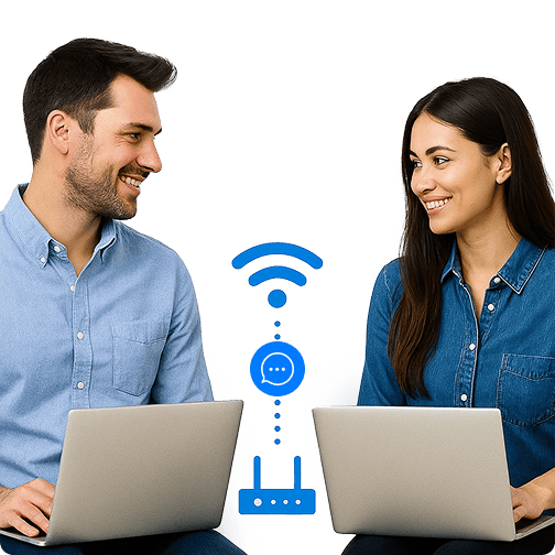 Truly P2P Chat Over Your Own Network
